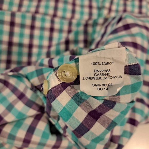 J. Crew men's large long sleeve button down plaid shirt - Picture 11 of 11